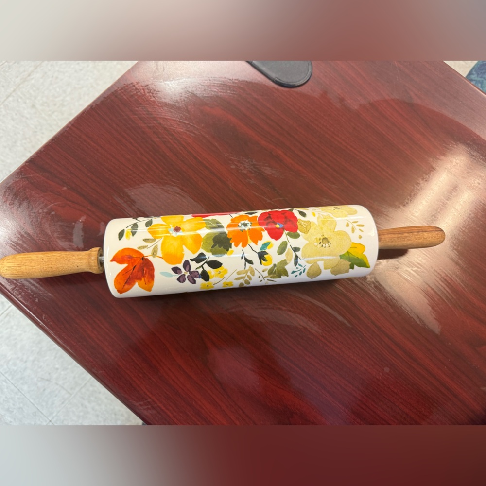 Vintage Pioneer Woman Ceramic Rolling Pin